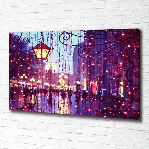 Fotocuadro en lienzo de alta calidad horizontal Luces en la ciudad