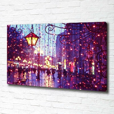 Fotocuadro en lienzo de alta calidad horizontal Luces en la ciudad