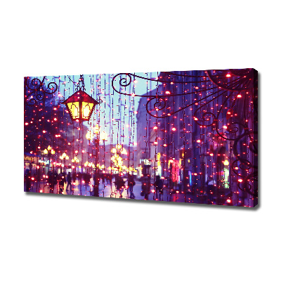 Fotocuadro en lienzo de alta calidad horizontal Luces en la ciudad