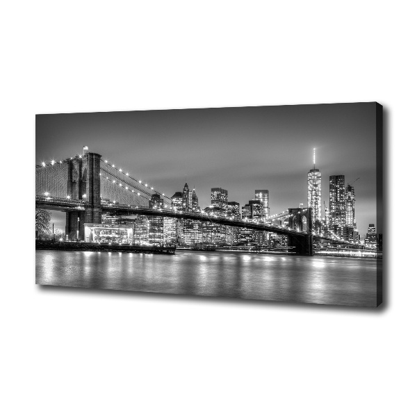 Cuadro canvas moderno de gran formato horizontal Puente de Brooklyn