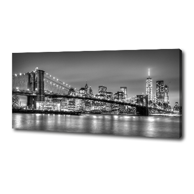 Cuadro canvas moderno de gran formato horizontal Puente de Brooklyn