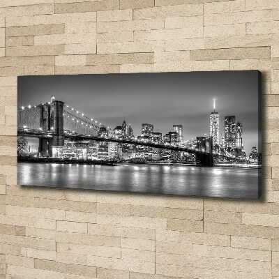 Cuadro canvas moderno de gran formato horizontal Puente de Brooklyn