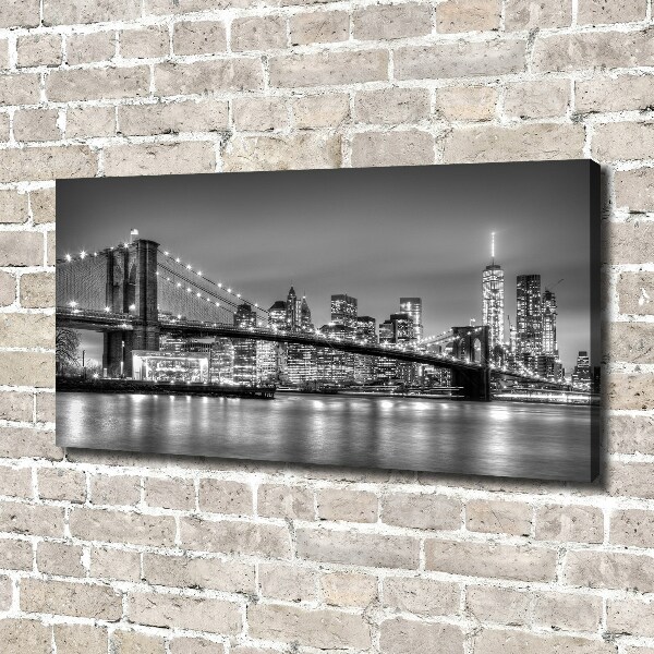 Cuadro canvas moderno de gran formato horizontal Puente de Brooklyn