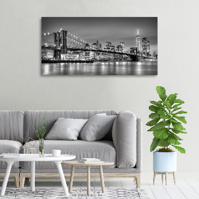 Cuadro canvas moderno de gran formato horizontal Puente de Brooklyn
