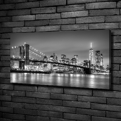 Cuadro canvas moderno de gran formato horizontal Puente de Brooklyn