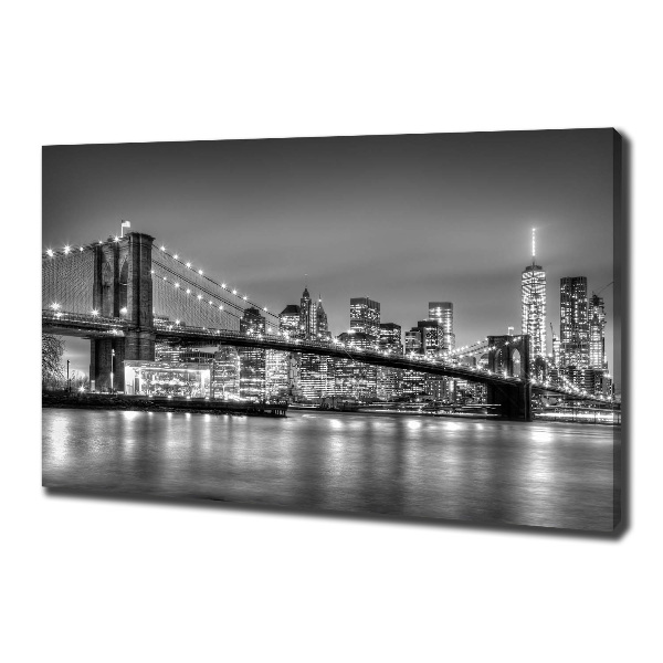 Cuadro canvas moderno de gran formato horizontal Puente de Brooklyn
