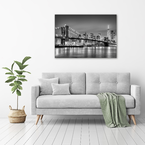 Cuadro canvas moderno de gran formato horizontal Puente de Brooklyn