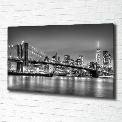 Cuadro canvas moderno de gran formato horizontal Puente de Brooklyn