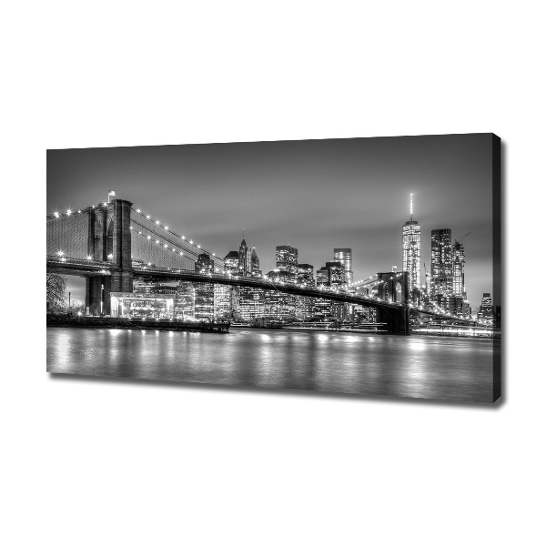 Cuadro canvas moderno de gran formato horizontal Puente de Brooklyn