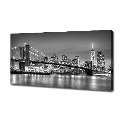 Cuadro canvas moderno de gran formato horizontal Puente de Brooklyn
