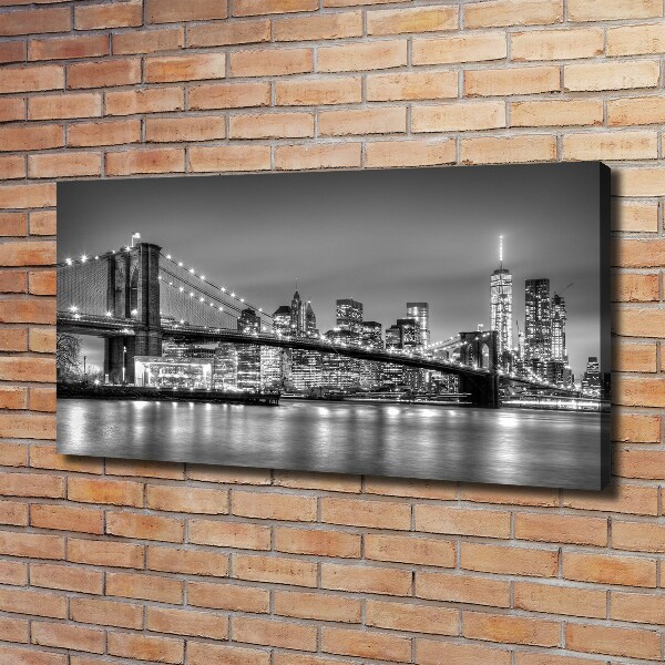 Cuadro canvas moderno de gran formato horizontal Puente de Brooklyn