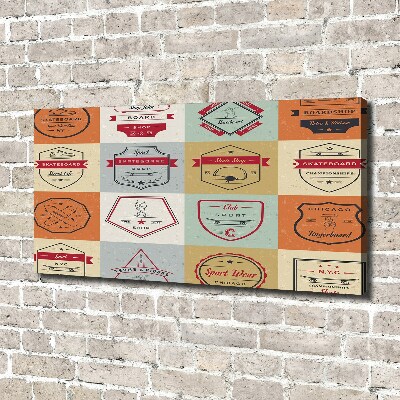 Cuadro canvas con impresión uv duradera horizontal Señales de patineta