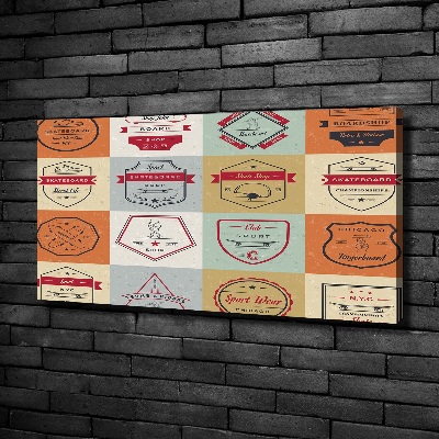 Cuadro canvas con impresión uv duradera horizontal Señales de patineta