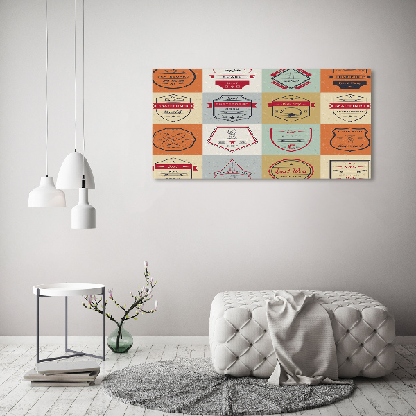 Cuadro canvas con impresión uv duradera horizontal Señales de patineta