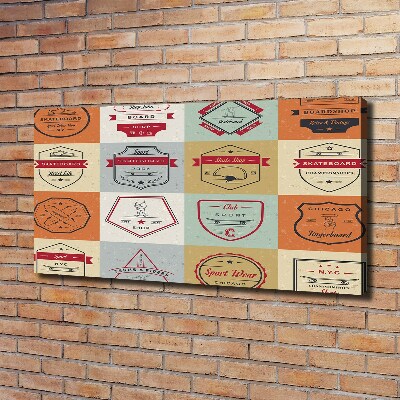 Cuadro canvas con impresión uv duradera horizontal Señales de patineta