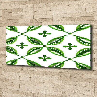 Foto en lienzo con acabado profesional horizontal hojas verdes