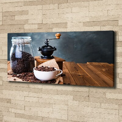 Cuadro canvas moderno de gran formato horizontal Molinillo de café