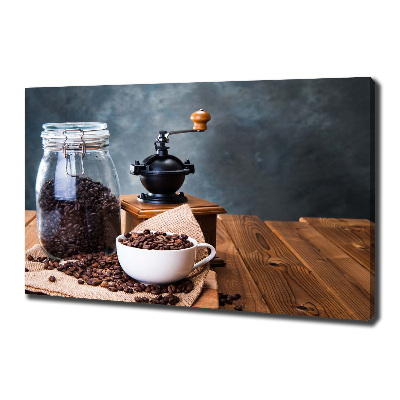 Cuadro canvas moderno de gran formato horizontal Molinillo de café