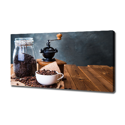 Cuadro canvas moderno de gran formato horizontal Molinillo de café