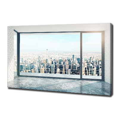Fotocuadro en lienzo de alta calidad horizontal Vista de la ciudad