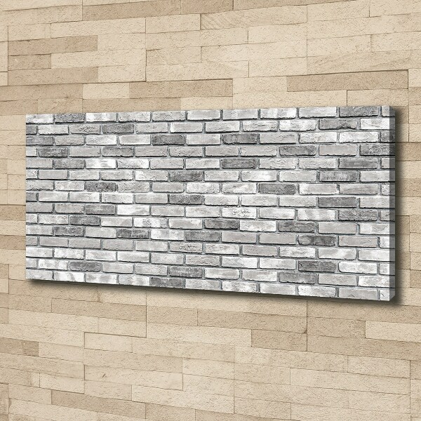 Cuadro canvas moderno de gran formato horizontal pared de ladrillos