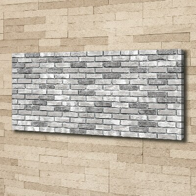 Cuadro canvas moderno de gran formato horizontal pared de ladrillos
