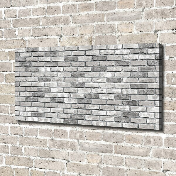 Cuadro canvas moderno de gran formato horizontal pared de ladrillos