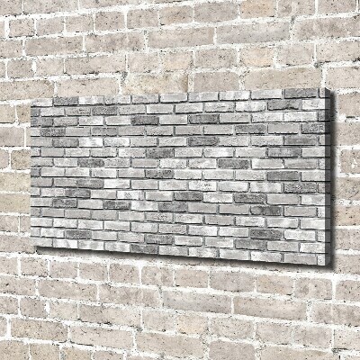 Cuadro canvas moderno de gran formato horizontal pared de ladrillos