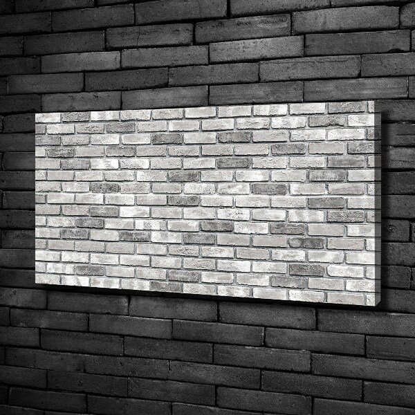 Cuadro canvas moderno de gran formato horizontal pared de ladrillos