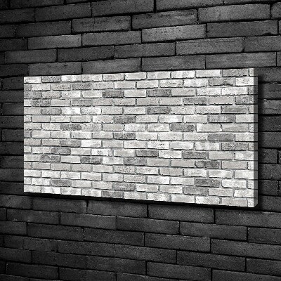 Cuadro canvas moderno de gran formato horizontal pared de ladrillos