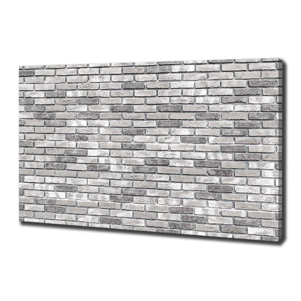 Cuadro canvas moderno de gran formato horizontal pared de ladrillos