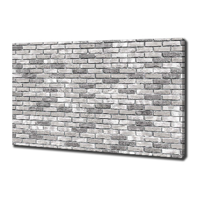 Cuadro canvas moderno de gran formato horizontal pared de ladrillos