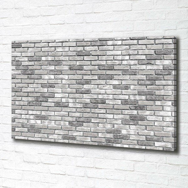 Cuadro canvas moderno de gran formato horizontal pared de ladrillos
