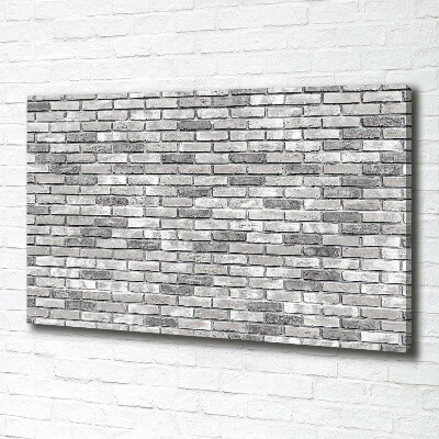 Cuadro canvas moderno de gran formato horizontal pared de ladrillos