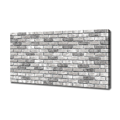 Cuadro canvas moderno de gran formato horizontal pared de ladrillos