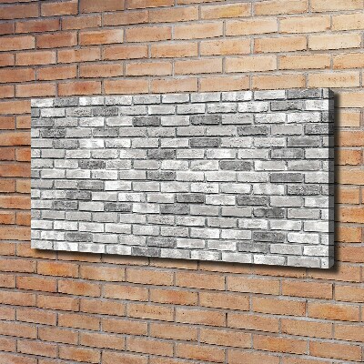 Cuadro canvas moderno de gran formato horizontal pared de ladrillos