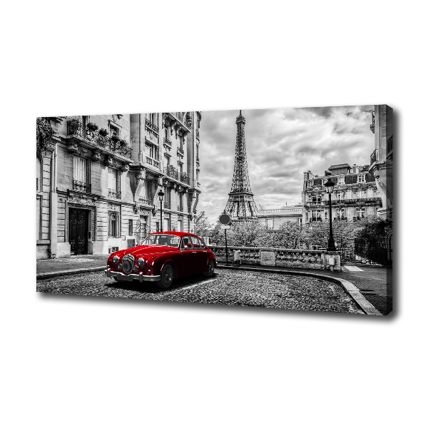 Cuadro canvas con impresión uv duradera horizontal Limusina roja
