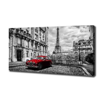 Cuadro canvas con impresión uv duradera horizontal Limusina roja