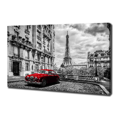 Cuadro canvas con impresión uv duradera horizontal Limusina roja