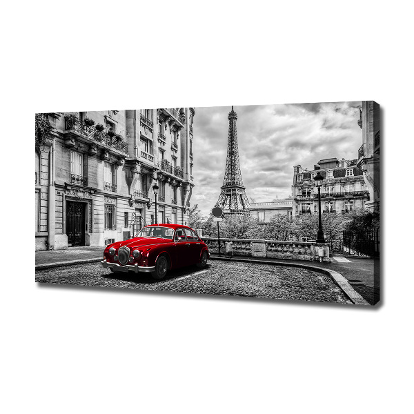 Cuadro canvas con impresión uv duradera horizontal Limusina roja