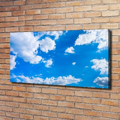 Cuadro canvas moderno de gran formato horizontal Nubes en el cielo