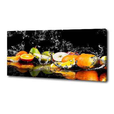 Cuadro canvas moderno de gran formato horizontal Fruta y agua
