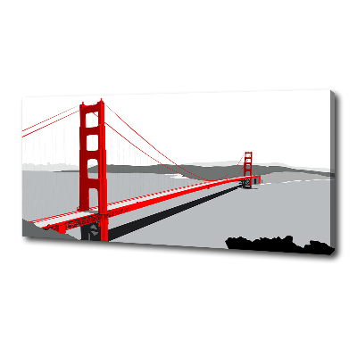 Cuadro canvas con impresión uv duradera horizontal Puente de San Francisco
