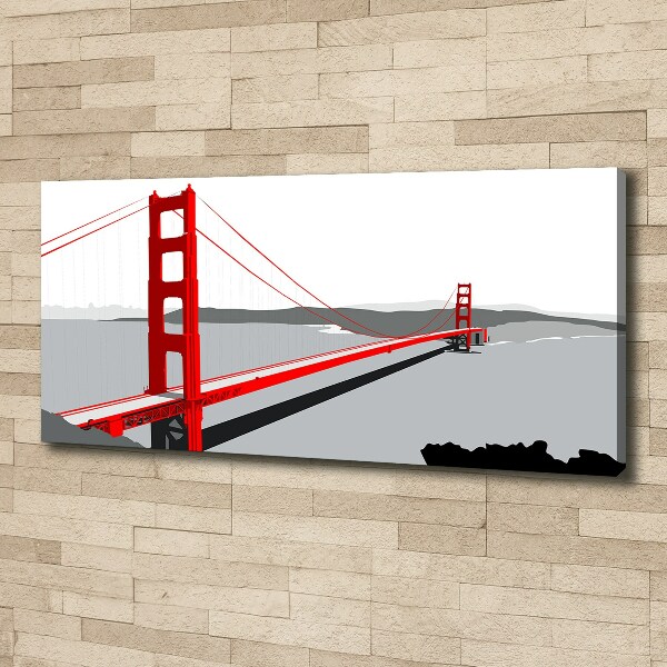 Cuadro canvas con impresión uv duradera horizontal Puente de San Francisco