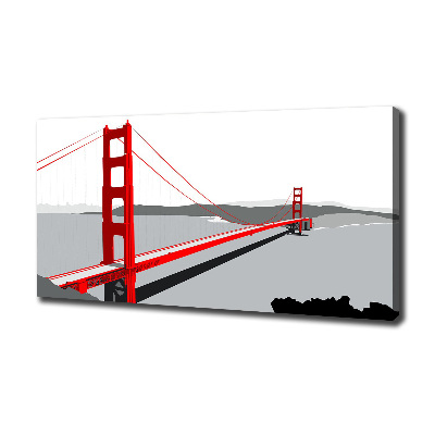 Cuadro canvas con impresión uv duradera horizontal Puente de San Francisco