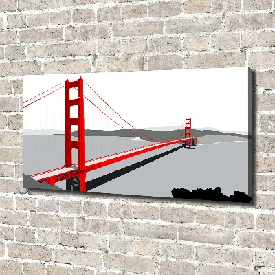 Cuadro canvas con impresión uv duradera horizontal Puente de San Francisco