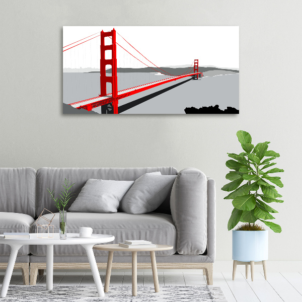 Cuadro canvas con impresión uv duradera horizontal Puente de San Francisco