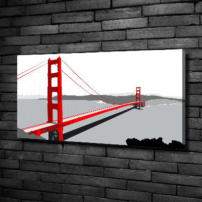 Cuadro canvas con impresión uv duradera horizontal Puente de San Francisco