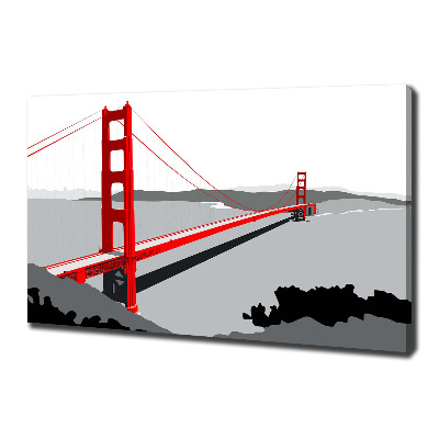 Cuadro canvas con impresión uv duradera horizontal Puente de San Francisco