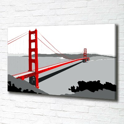 Cuadro canvas con impresión uv duradera horizontal Puente de San Francisco